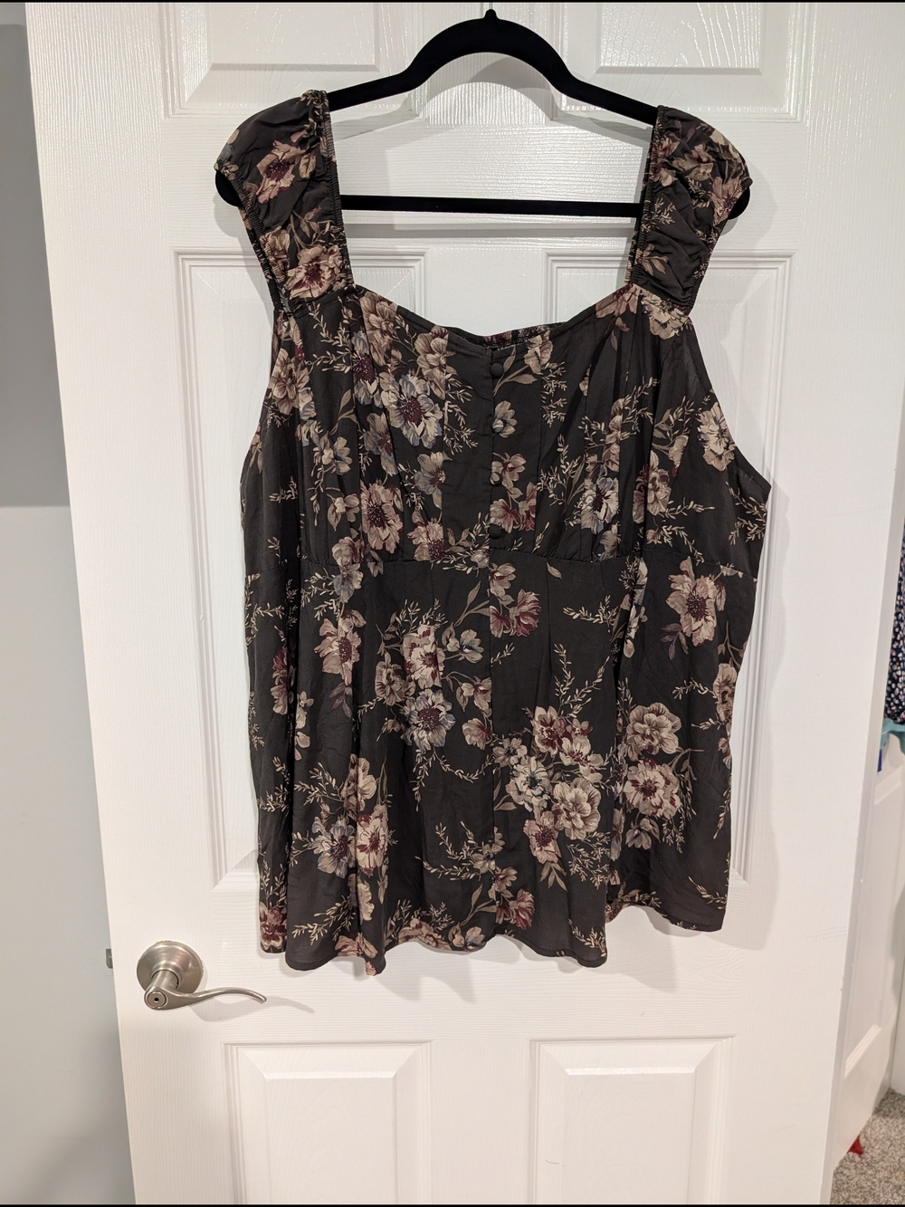 Torrid Brown Floral Peplum Challis Corset Top in Size 4 (26)